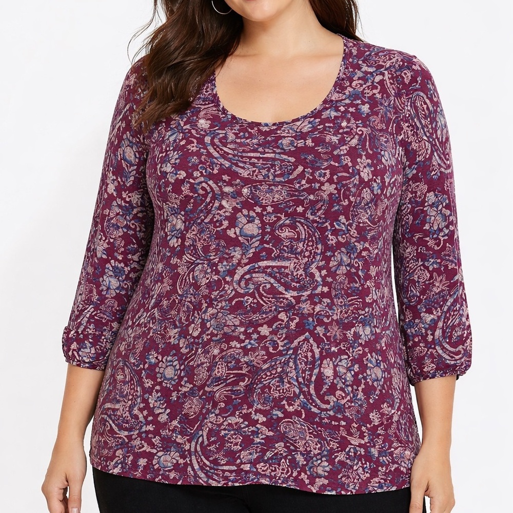 Scoop Neck Stretchy Blouse